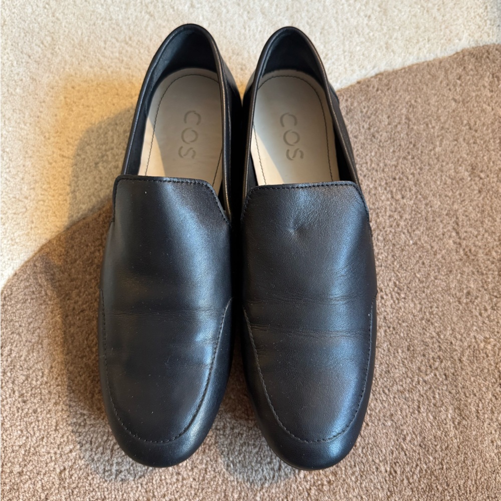 COS Classic Black Loafers, US 7